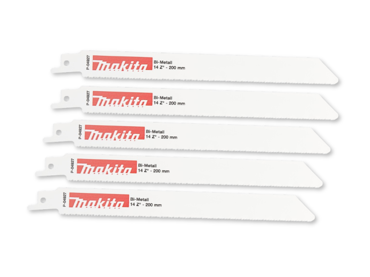 Makita P-04927 Bi-Metal Multi-Material Reciprocating Saw Blade 200mm 14TPI (Pack of 5)
