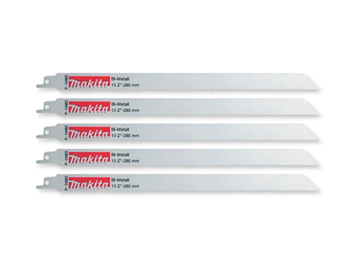 Makita P-04983 Bi-Metal Reciprocating Saw Blade for Wood & Metal 280mm 10TPI (Pack of 5)