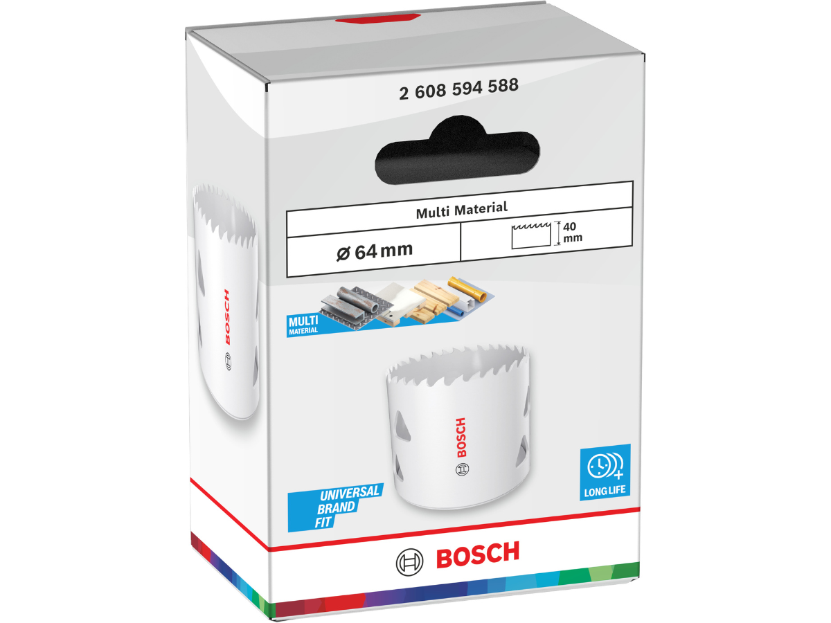 Bosch 2608594588 Multi Material Threaded Hole Saw 64 x 40mm