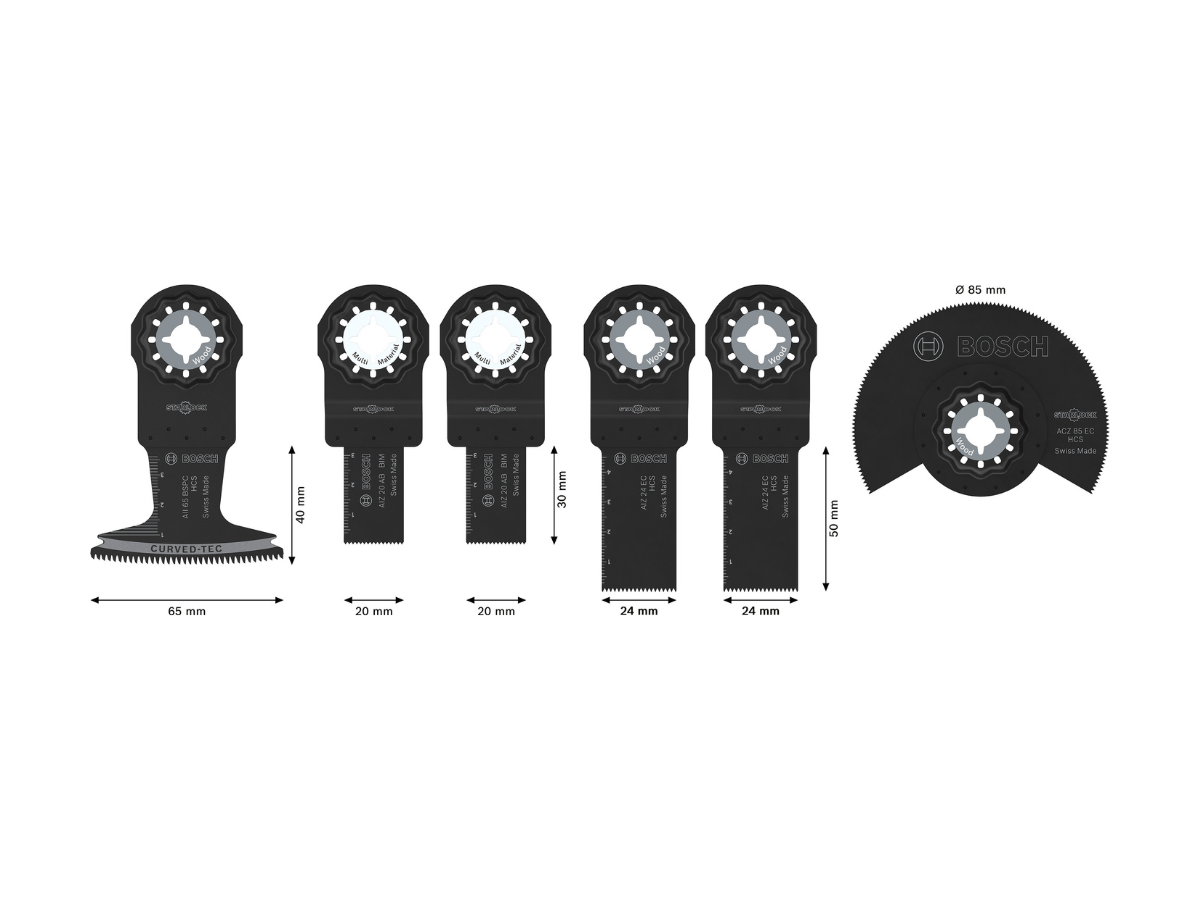 Bosch 2608669334 Starlock Multi-Tool Blade Set for Wood & Soft Metal (6 Piece)
