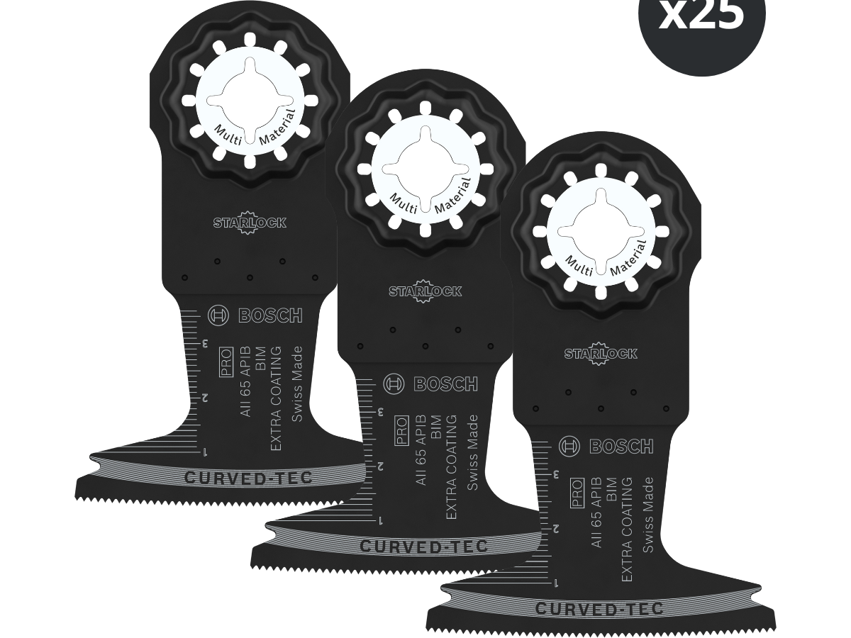 Bosch 2608669081 PRO AII 65 APIB Bi-Metal Starlock Plunge Cut Multi-Tool Blades for Wood, Soft Metal & Plastic 65 x 40mm (Pack of 10)