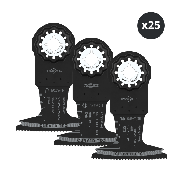 Bosch 2608669081 PRO AII 65 APIB Bi-Metal Starlock Plunge Cut Multi-Tool Blades for Wood, Soft Metal & Plastic 65 x 40mm (Pack of 10)