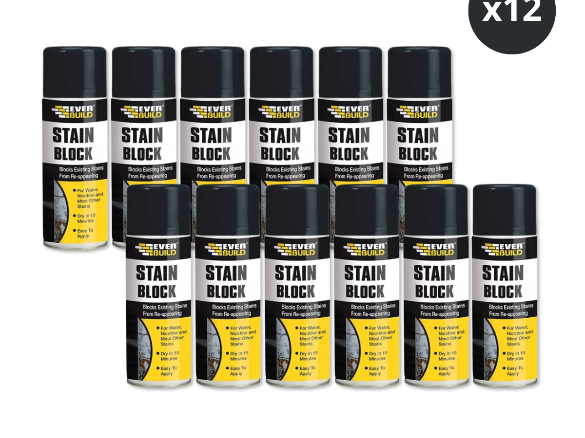 Everbuild 488592 Stain Block Aerosol Spray 400ml White (Box of 12)
