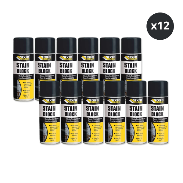 Everbuild 488592 Stain Block Aerosol Spray 400ml White (Box of 12)