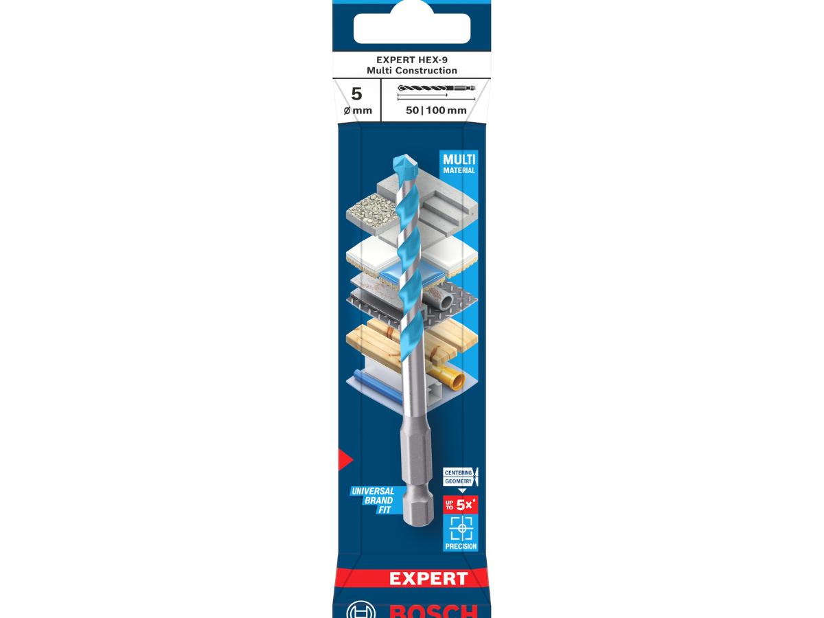 Bosch 2608902252 EXPERT HEX-9 Multi Construction Drill Bit 5 x 50 x 100mm