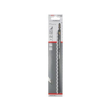 Bosch 2608667396 PRO T1013AWP HCS Precision Jigsaw Blade for Fibre Insulation 250mm 2TPI (Pack of 3)