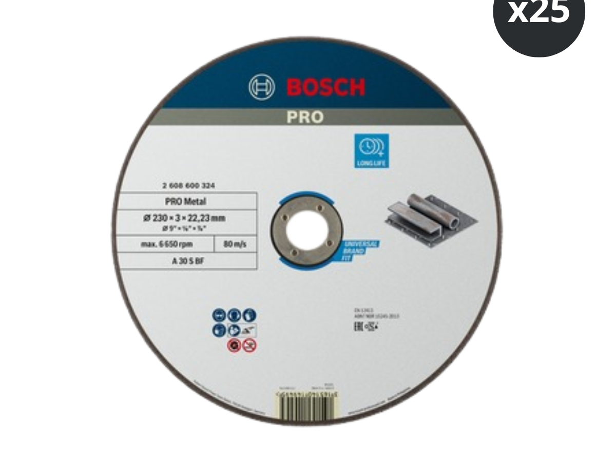 Bosch 2608600324 EXPERT Metal Cutting Disc 230mm (Pack of 25)