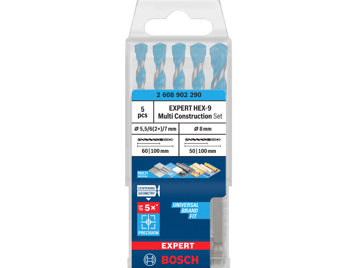 Bosch 2608902290 EXPERT HEX-9 Multi Construction Drill Bit Set (5 Piece)