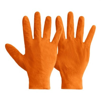 Mercator RP300270Q4 Ideall Grip Orange Nitrile Disposable Gloves Size 9 (L) (Pack of 50)