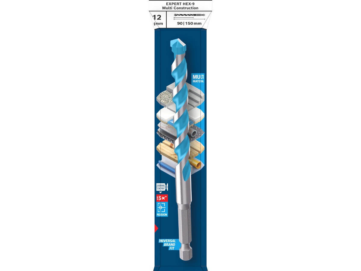 Bosch 2608902274 EXPERT HEX-9 Multi Construction Drill Bit 12 x 90 x 150mm