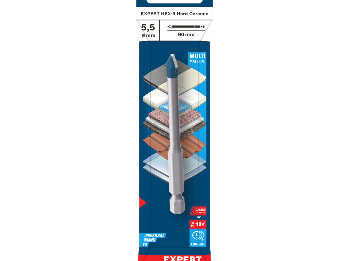 Bosch 2608902306 EXPERT HEX-9 HardCeramic Tile Drill Bit 5.5 x 90mm