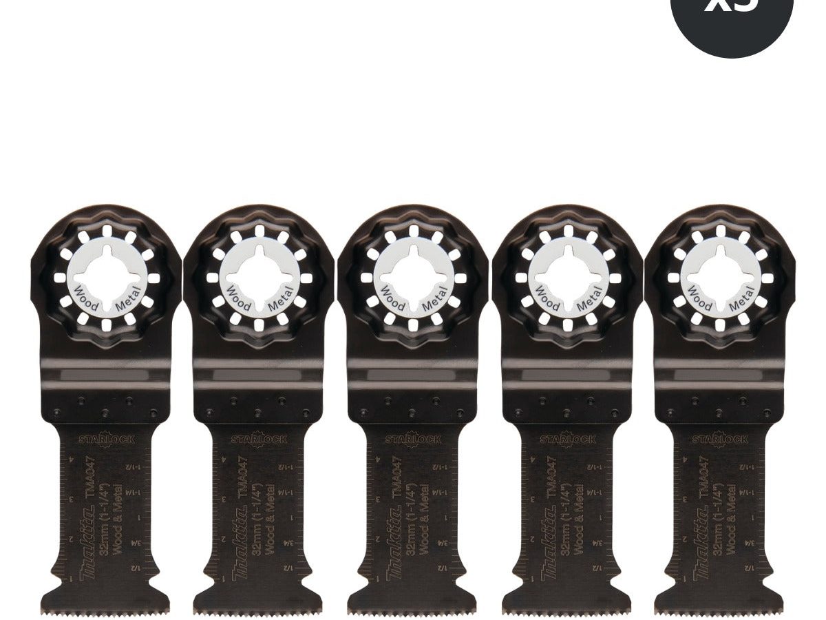 Makita B-64814 Starlock Bi-Metal Plunge Cut Multi-Tool Blade 32mm (Pack of 5)