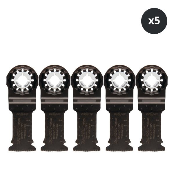 Makita B-64814 Starlock Bi-Metal Plunge Cut Multi-Tool Blade 32mm (Pack of 5)