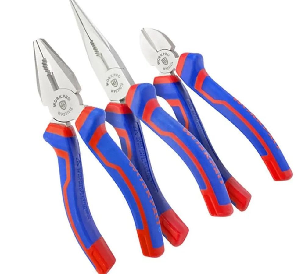 Workpro WP201008 CV Steel Pliers Set 6″ (3 Piece)