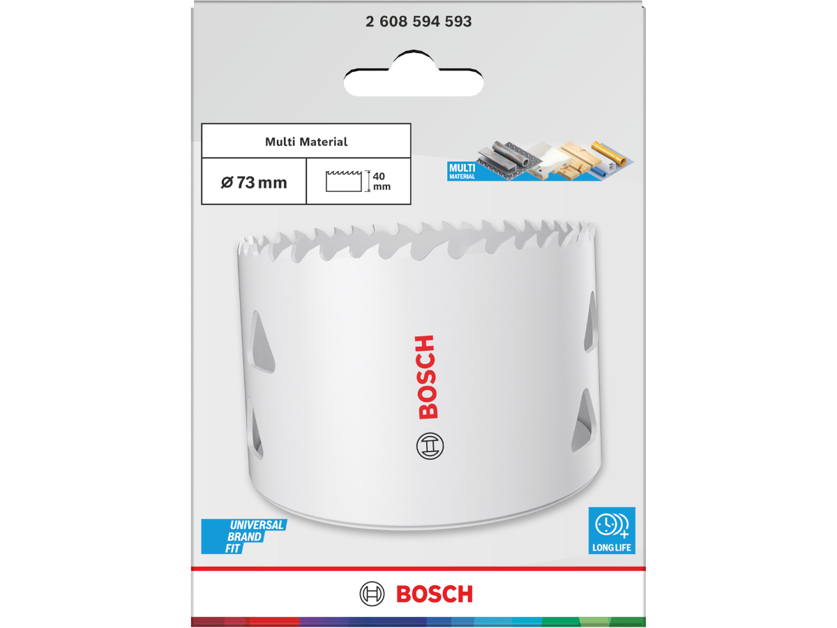 Bosch 2608594593 Multi Material Threaded Hole Saw 73 x 40mm