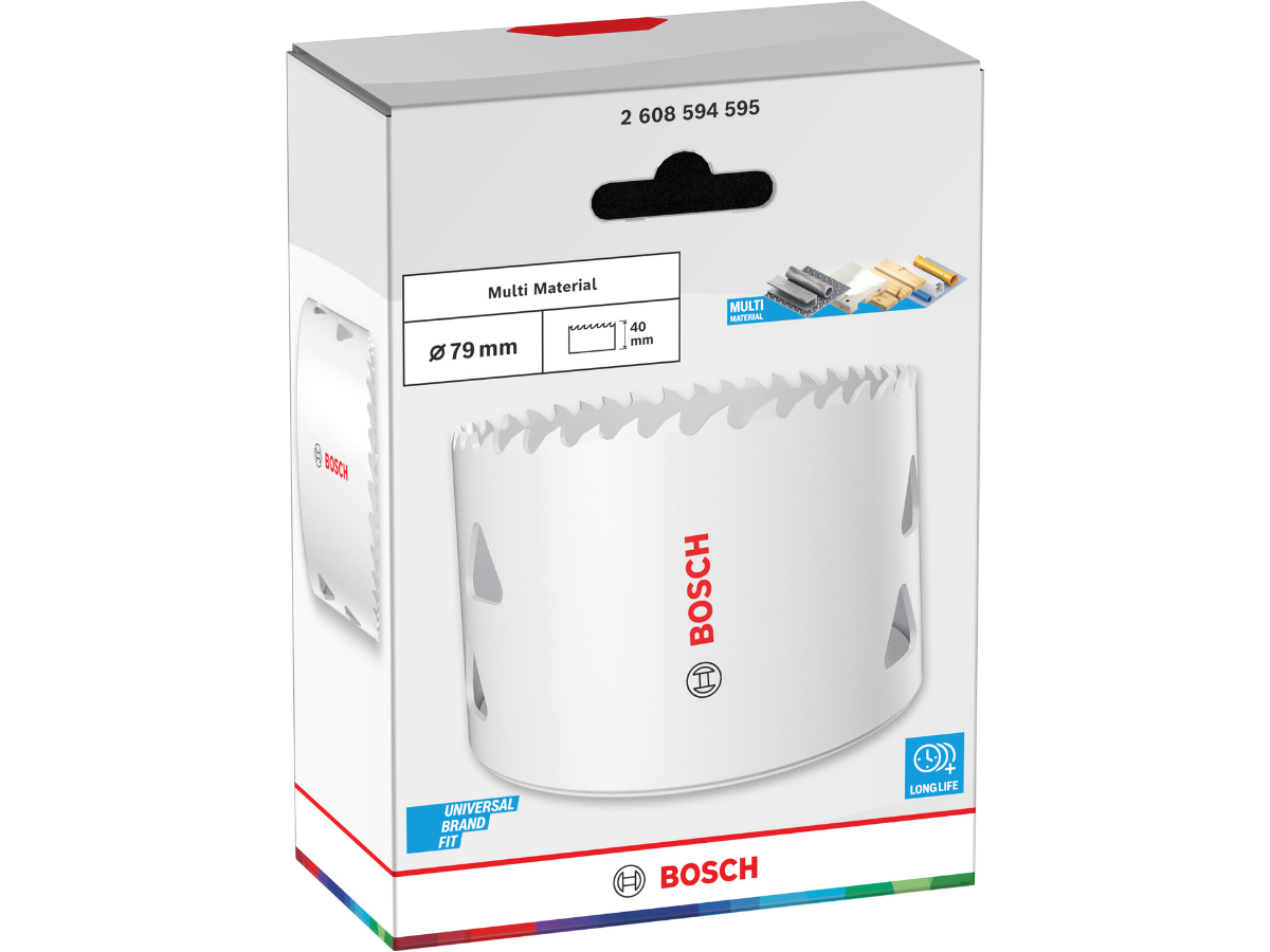 Bosch 2608594595 Multi Material Threaded Hole Saw 79 x 40mm