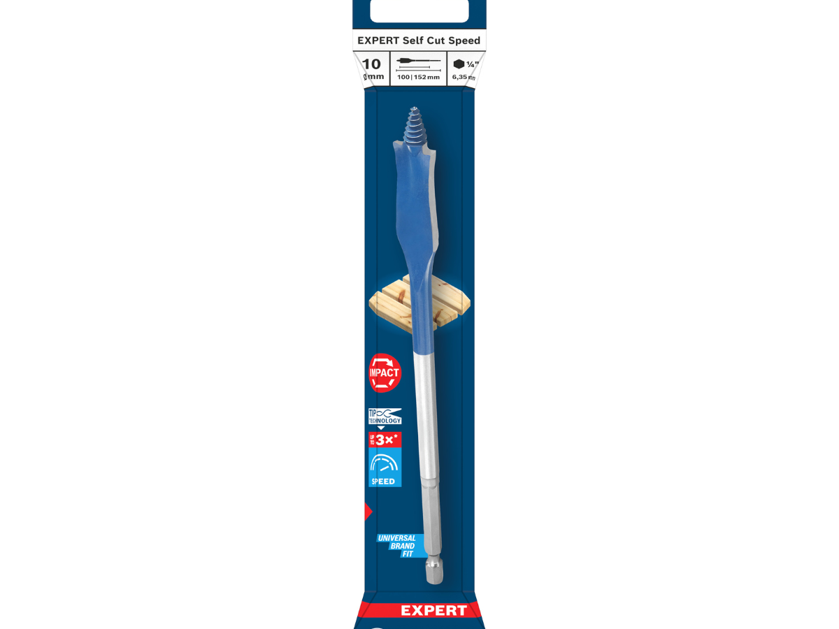 Bosch 2608902087 EXPERT Self Cut Speed Spade Drill Bit for Wood 10 x 100 x 152mm