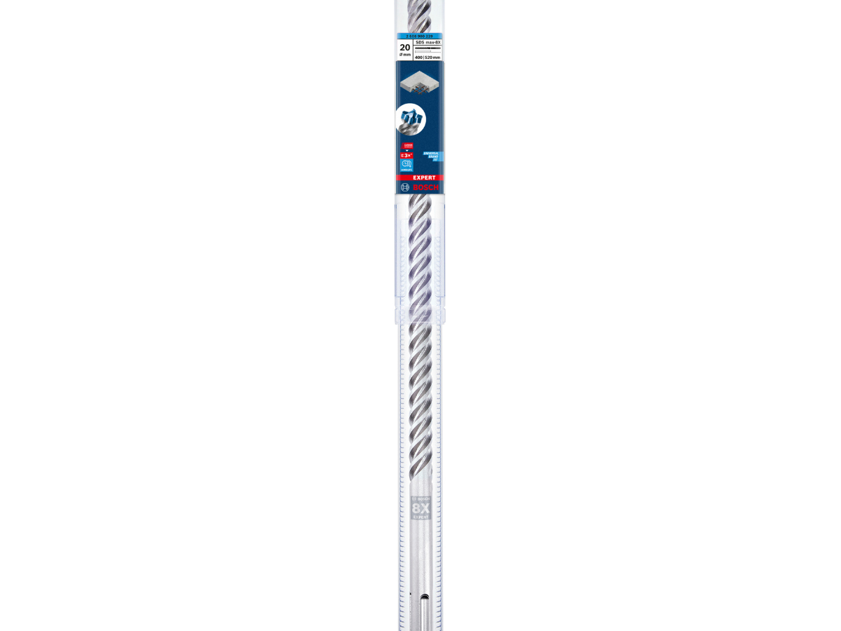Bosch 2608900229 EXPERT SDS Max-8X Hammer Drill Bit for Reinforced Concrete 20 x 400 x 520mm