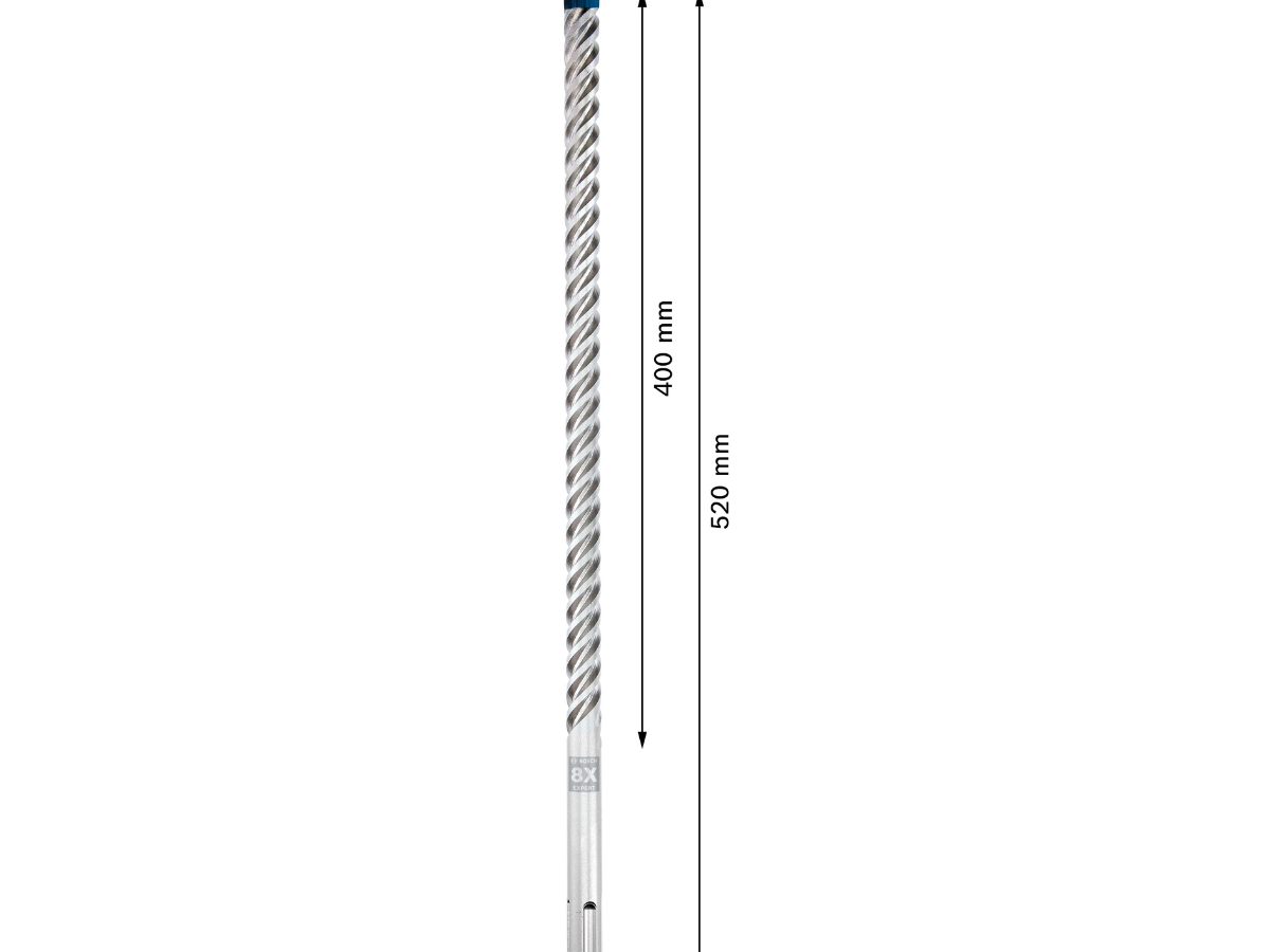 Bosch 2608900229 EXPERT SDS Max-8X Hammer Drill Bit for Reinforced Concrete 20 x 400 x 520mm