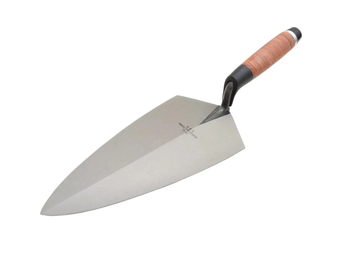 Marshalltown 19L10 Philadelphia Brick Trowel with Leather Handle 10in