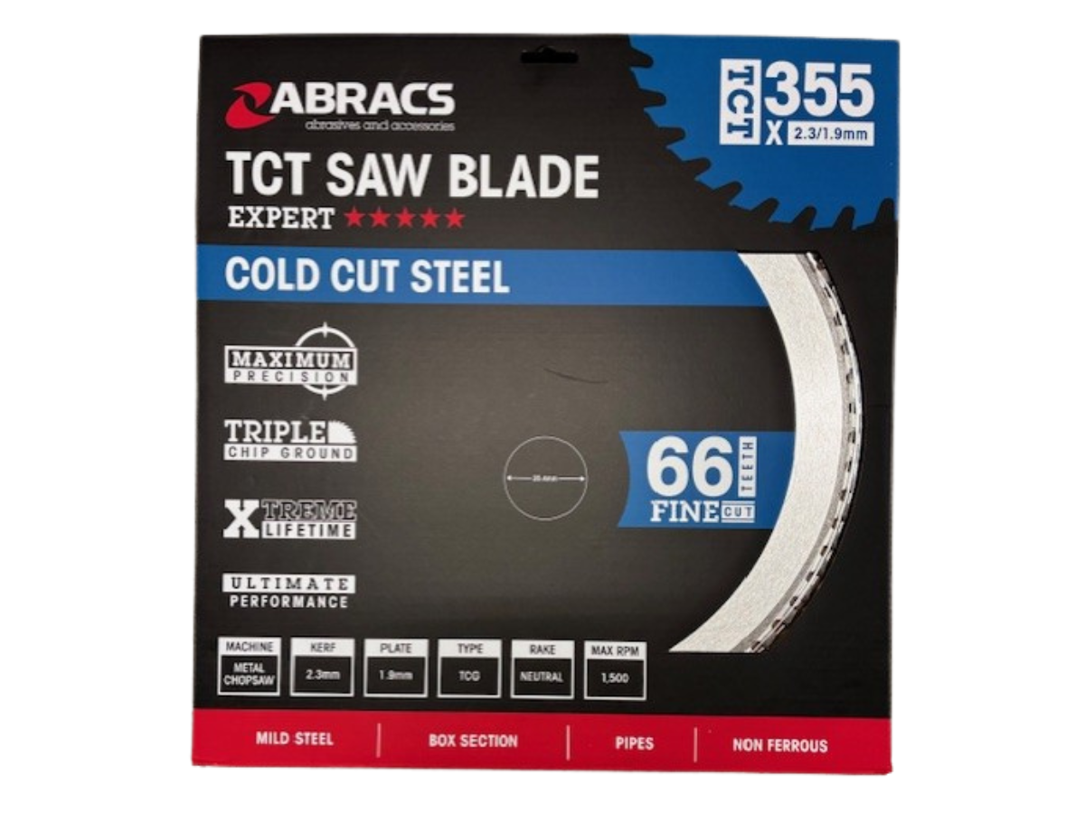 Abracs TCTS35566 TCT TCG Fine Cut Chop Saw Blade for Mild Steel 355 x 25.4mm x 66T