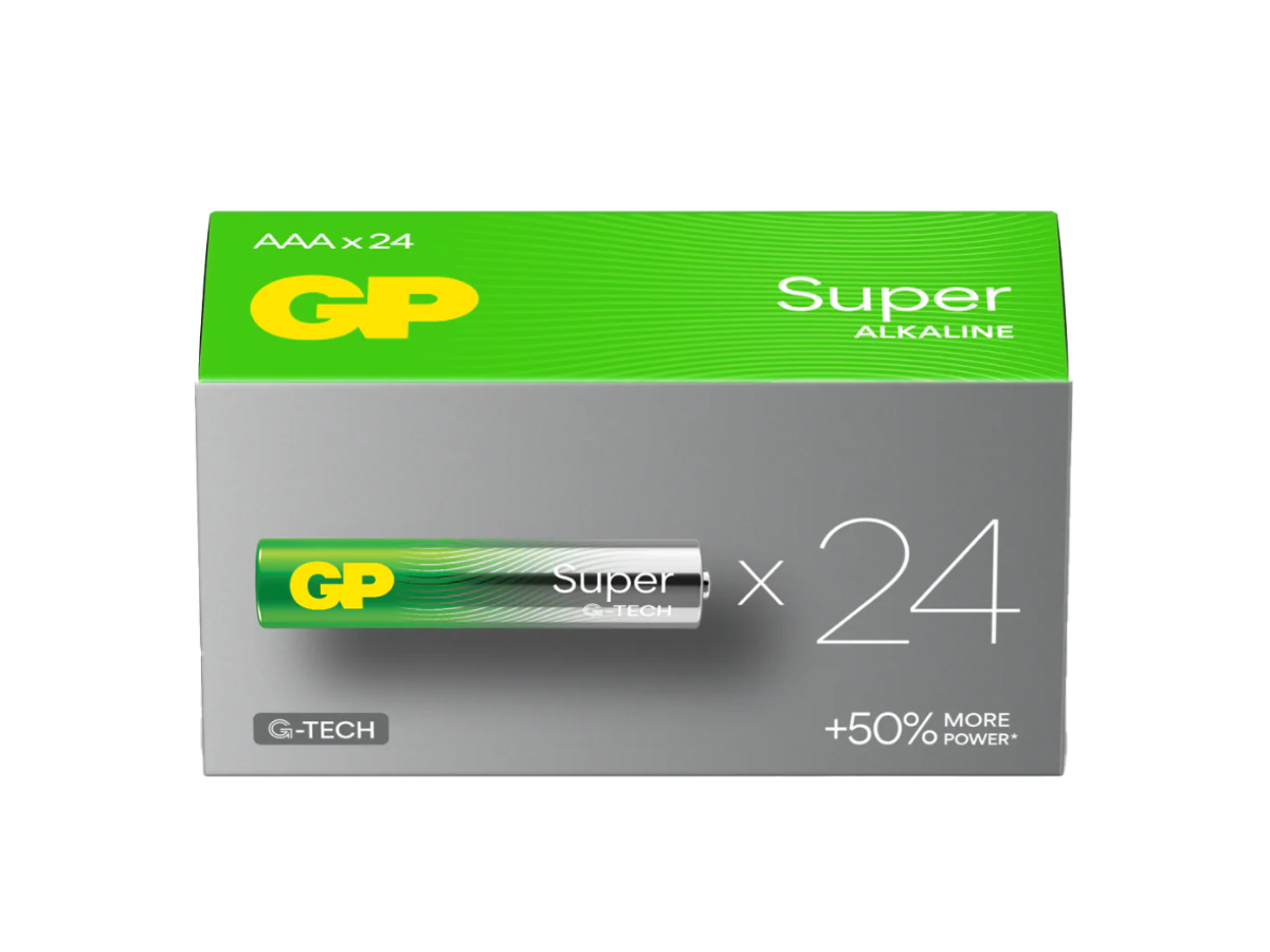 GP Batteries GPPCA24AS576 Super Alkaline AAA 1.5V Batteries (Pack of 24)