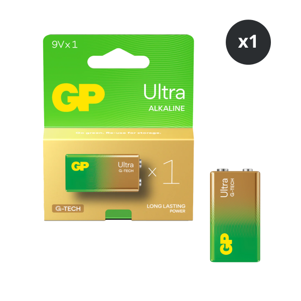 GP Batteries GPPVA9VAU143 Ultra Alkaline 9V Battery