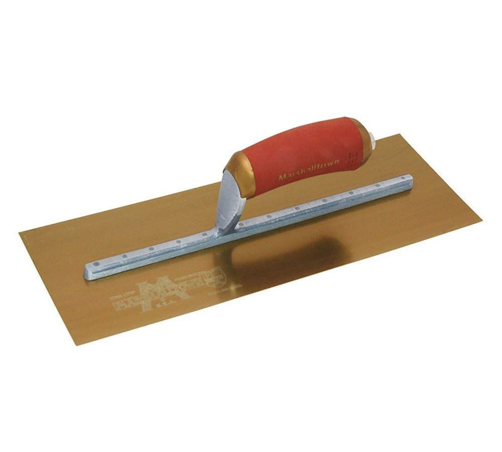Marshalltown PB13GSDH PermaShape Gold Stainless Steel Finishing Trowel 13in x 5in