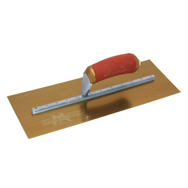 Marshalltown PB13GSDH PermaShape Gold Stainless Steel Finishing Trowel 13in x 5in