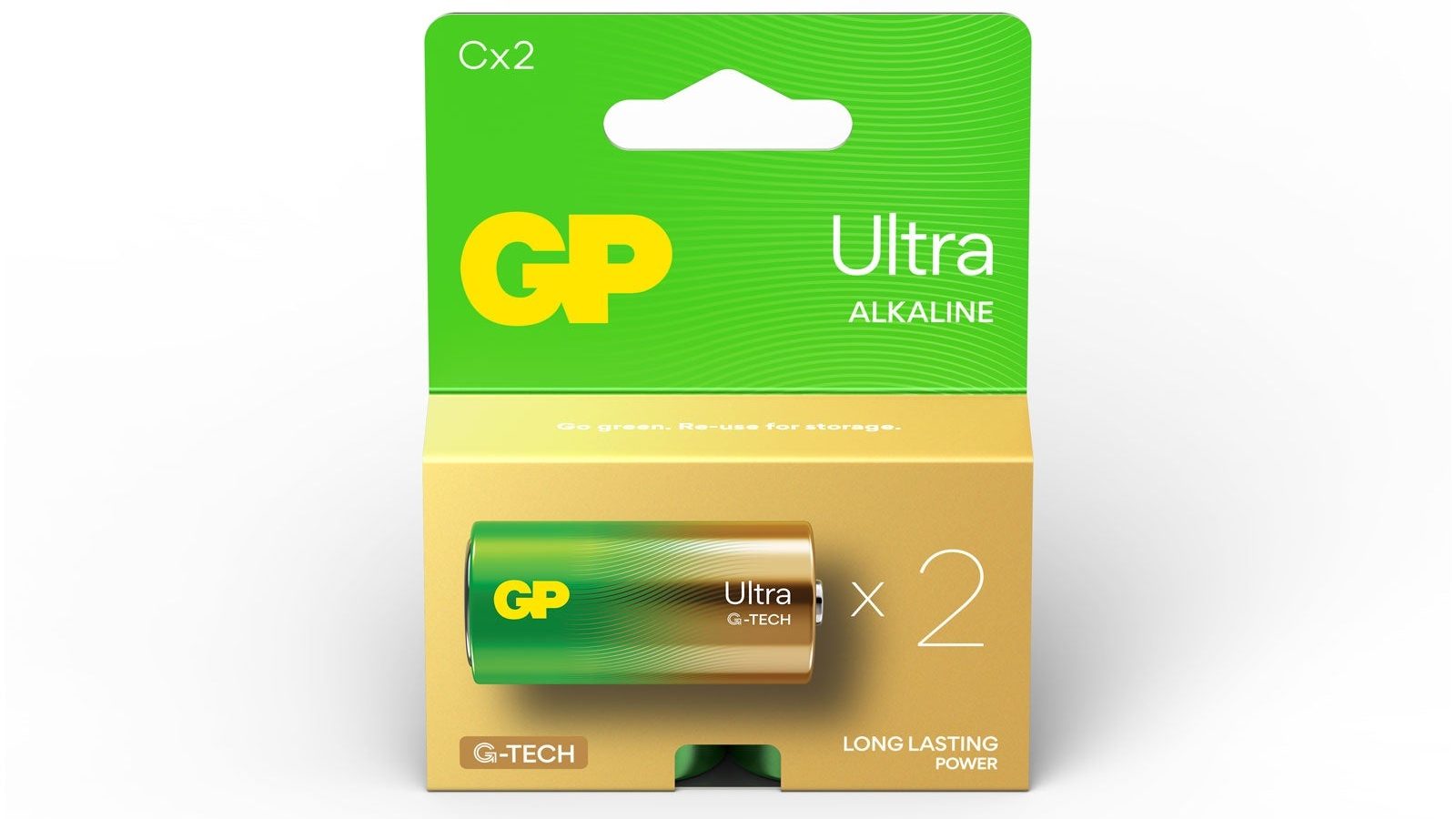 GP Batteries GPPCA14AU067 Ultra Alkaline C 1.5V Batteries (Pack of 2)