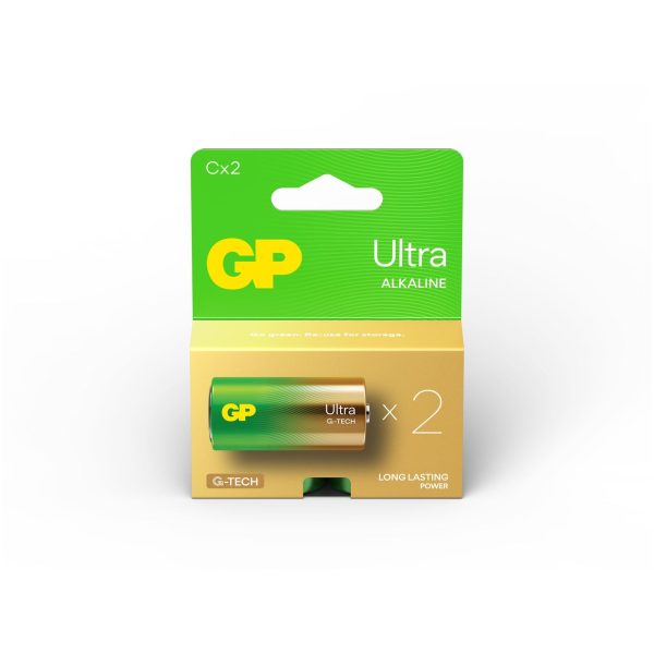 GP Batteries GPPCA14AU067 Ultra Alkaline C 1.5V Batteries (Pack of 2)