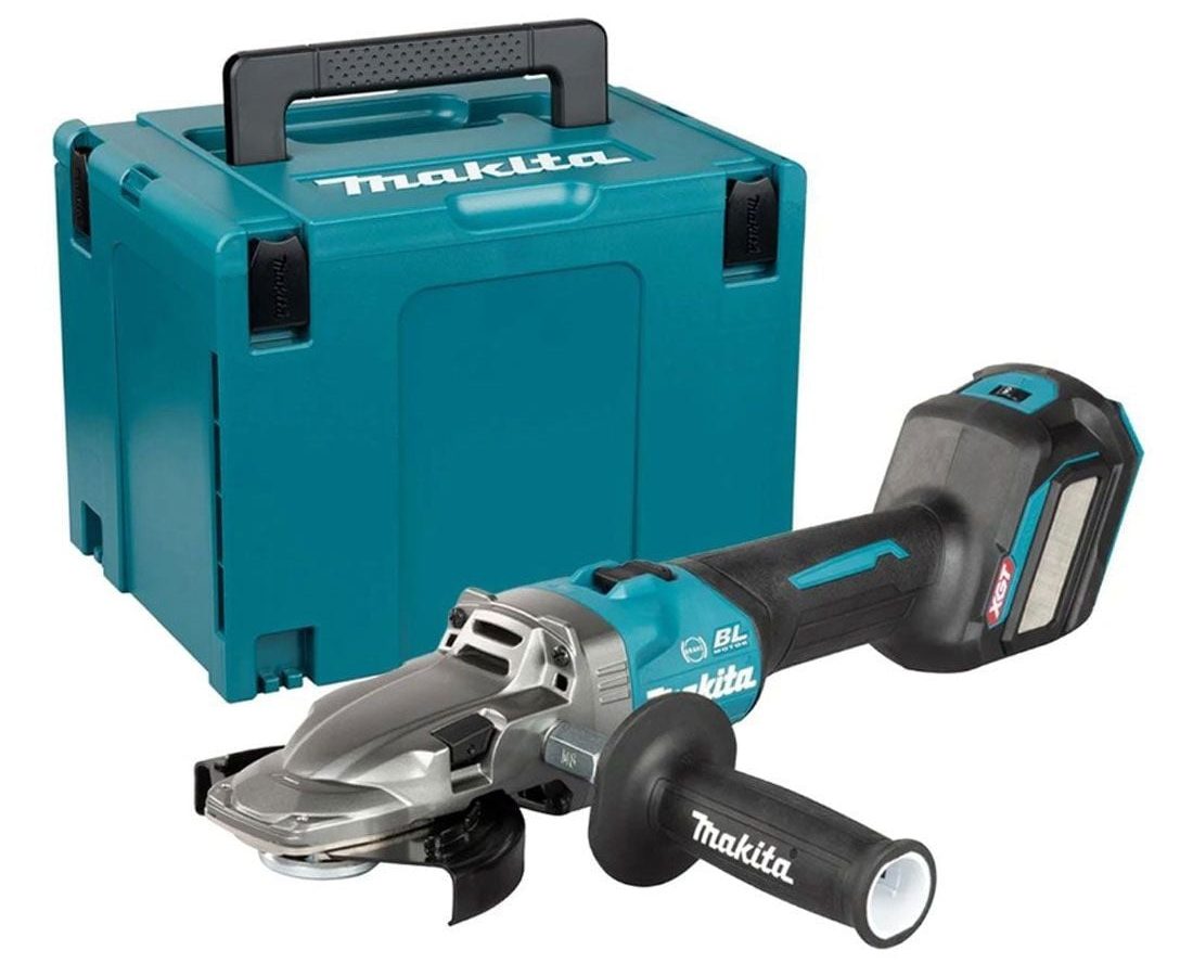 Makita GA055GZ01 XGT 40Vmax 125mm Brushless Flat-Head Angle Grinder (Body Only) in Makpac Case