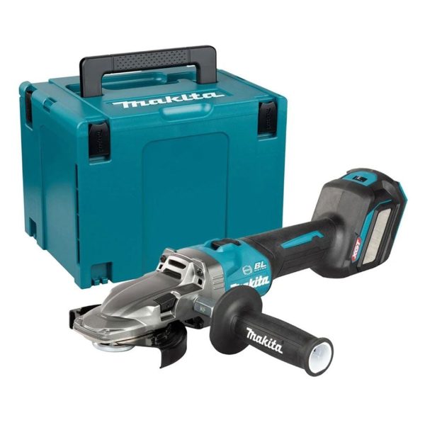 Makita GA055GZ01 XGT 40Vmax 125mm Brushless Flat-Head Angle Grinder (Body Only) in Makpac Case
