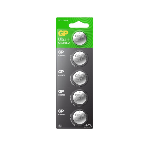 GP Batteries GPPBL245U002 CR2450 3V Lithium Coin Batteries (Pack of 5)