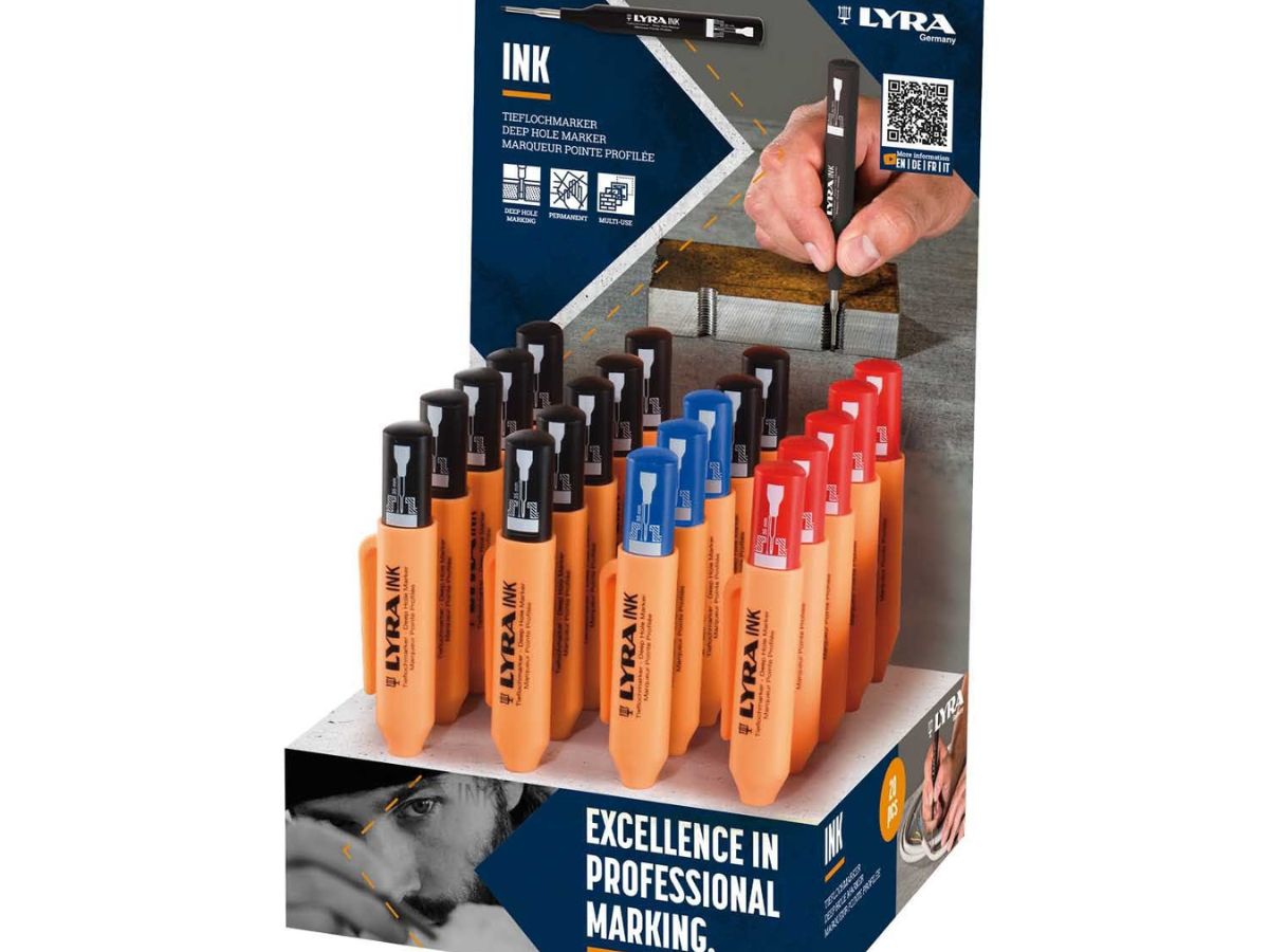 Lyra L4487001 INK PRO Deep Hole Marker Assorted Display (Pack of 20)