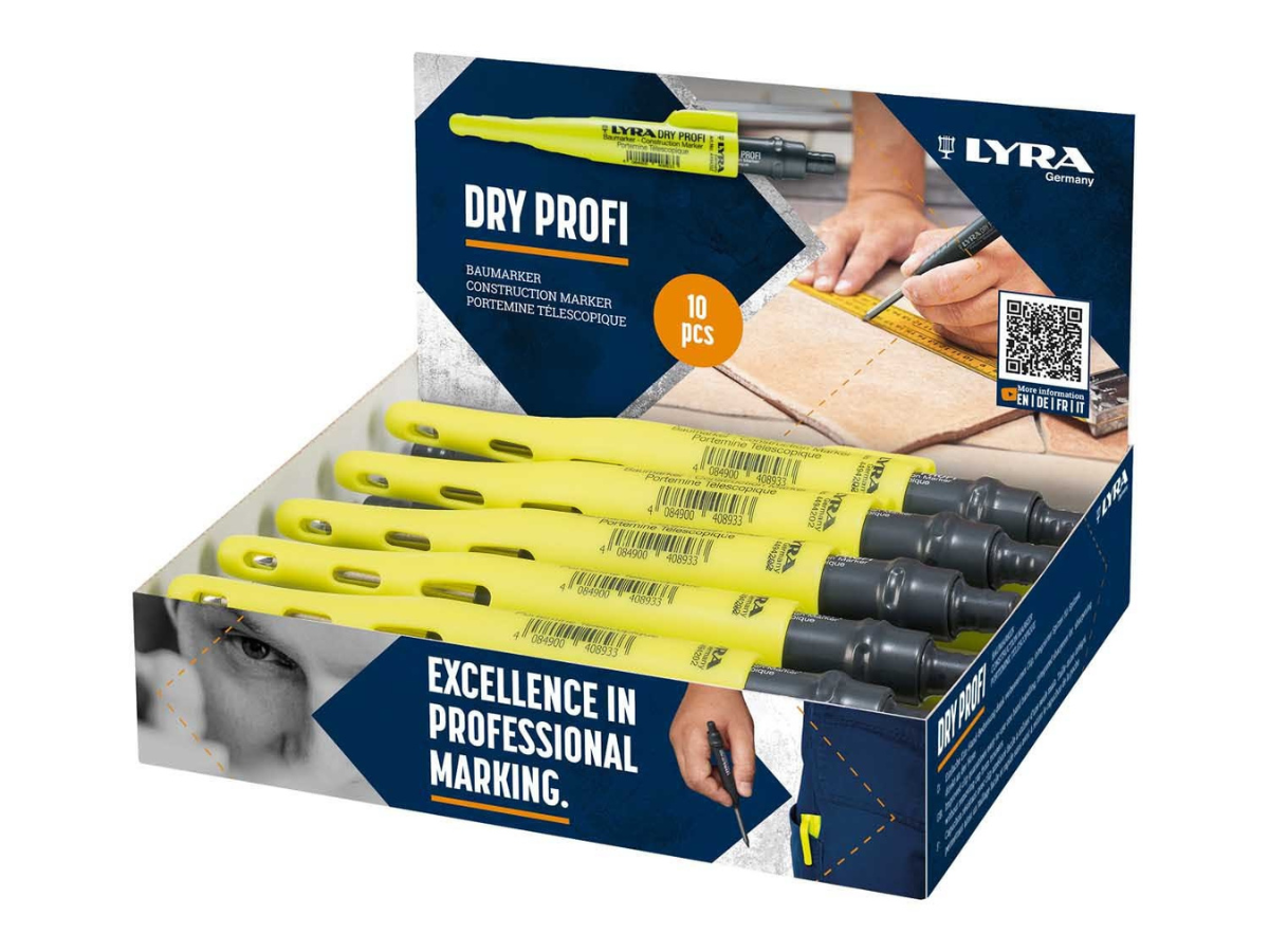 Lyra L4494202 DRY PROFI Construction Marker Display (Pack of 10)