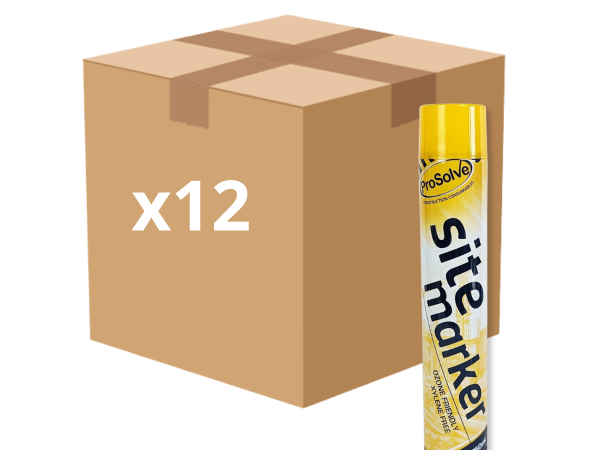 ProSolve PVSMY7A Sitemarker Line Marking Paint Yellow 750ml (Box of 12)