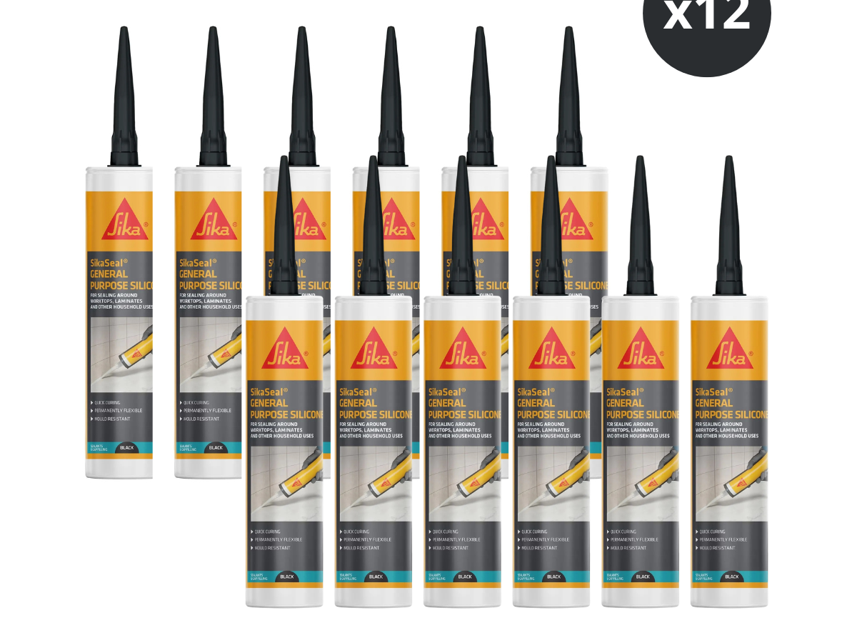 Sika 907055 SikaSeal General Purpose Silicone 260ml Black (Box of 12)