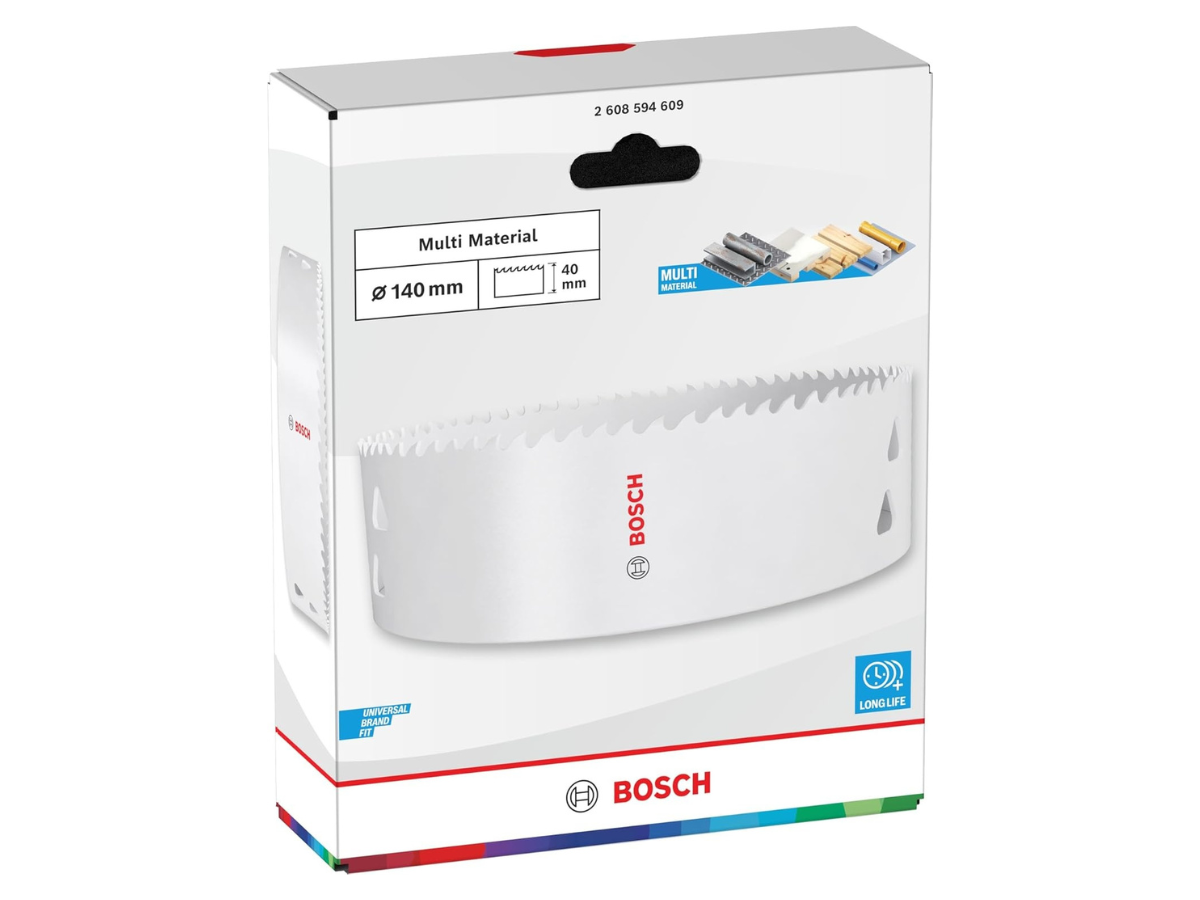 Bosch 2608594609 Multi Material Threaded Hole Saw 140 x 40mm