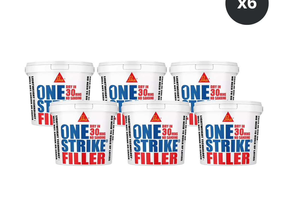 Everbuild 461916 One Strike Lightweight Filler 1L White (Box of 6)