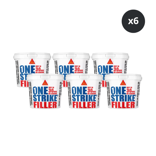 Everbuild 461916 One Strike Lightweight Filler 1L White (Box of 6)