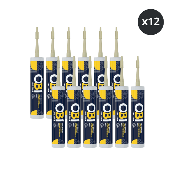 OB1 306173330 Multi-Surface Construction Sealant & Adhesive 290ml Sandstone (Box of 12)