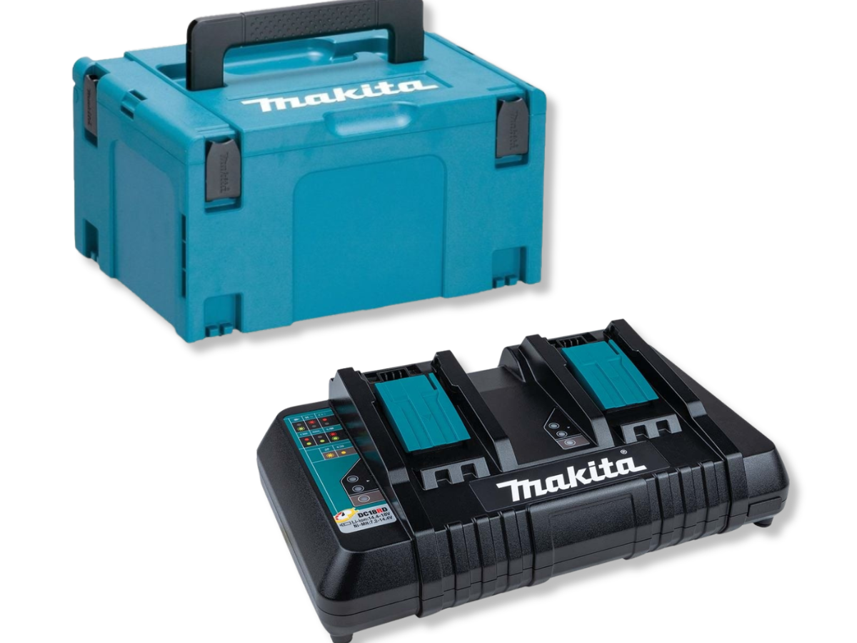 Makita DC18RDS LXT 14.4V/18V Dual-Port Fast Charger (240V) in Makpac Type 3 Case