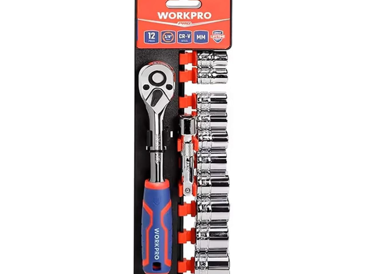 Workpro WP202585 3/8″ Drive Socket Set (12 Piece)