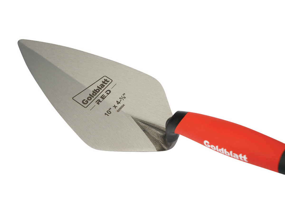 Goldblatt G16004 RED London Brick Trowel 10 x 4-5/8in
