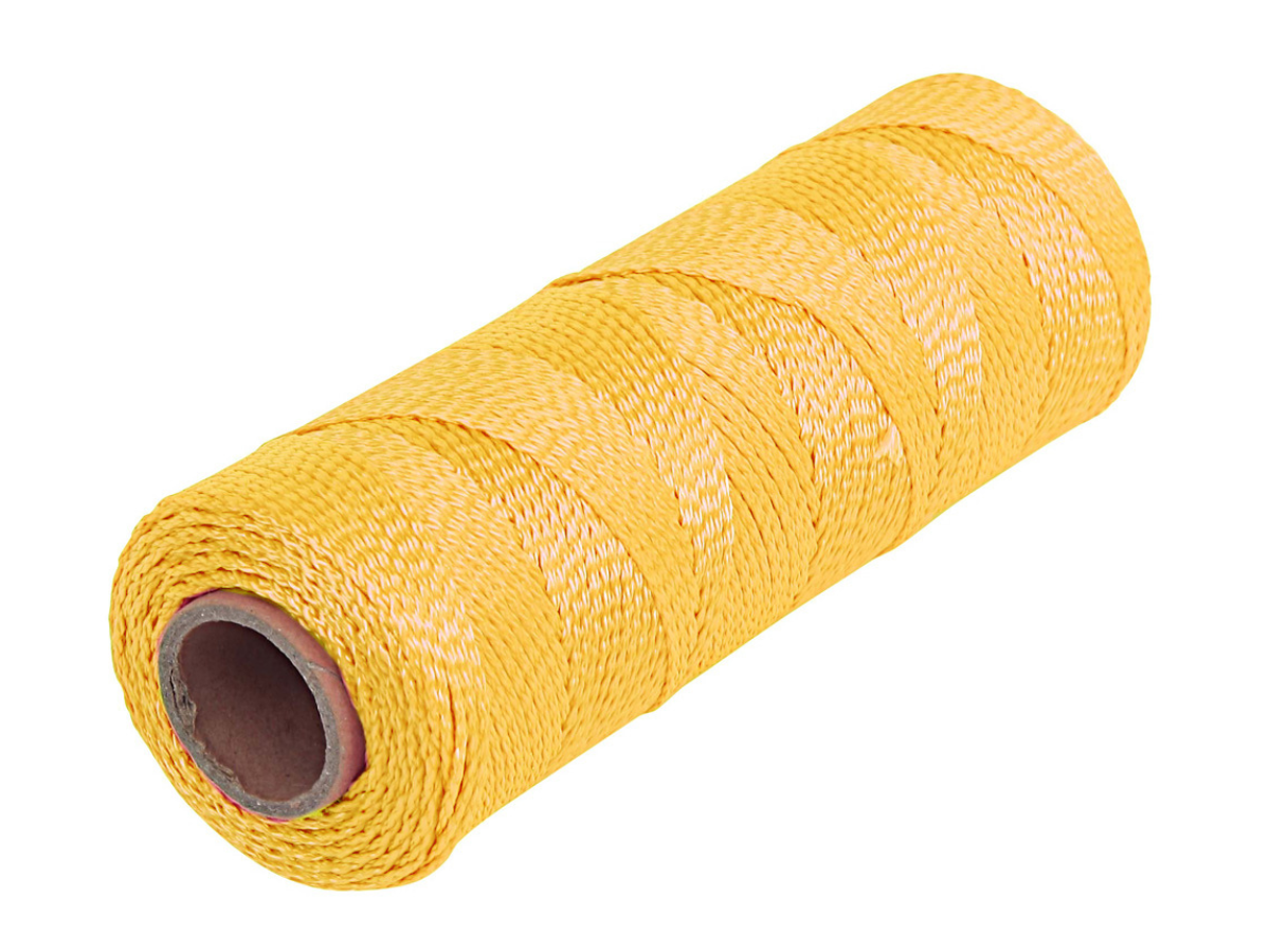 Goldblatt G11238 Braided Nylon Mason Line 250ft Yellow