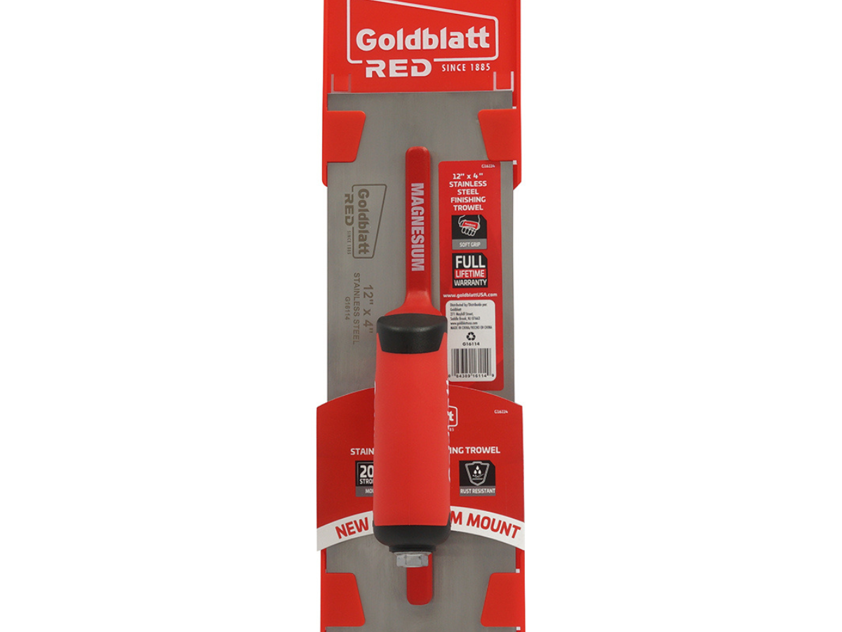 Goldblatt G16114 RED Stainless Finish Trowel 12 x 4in