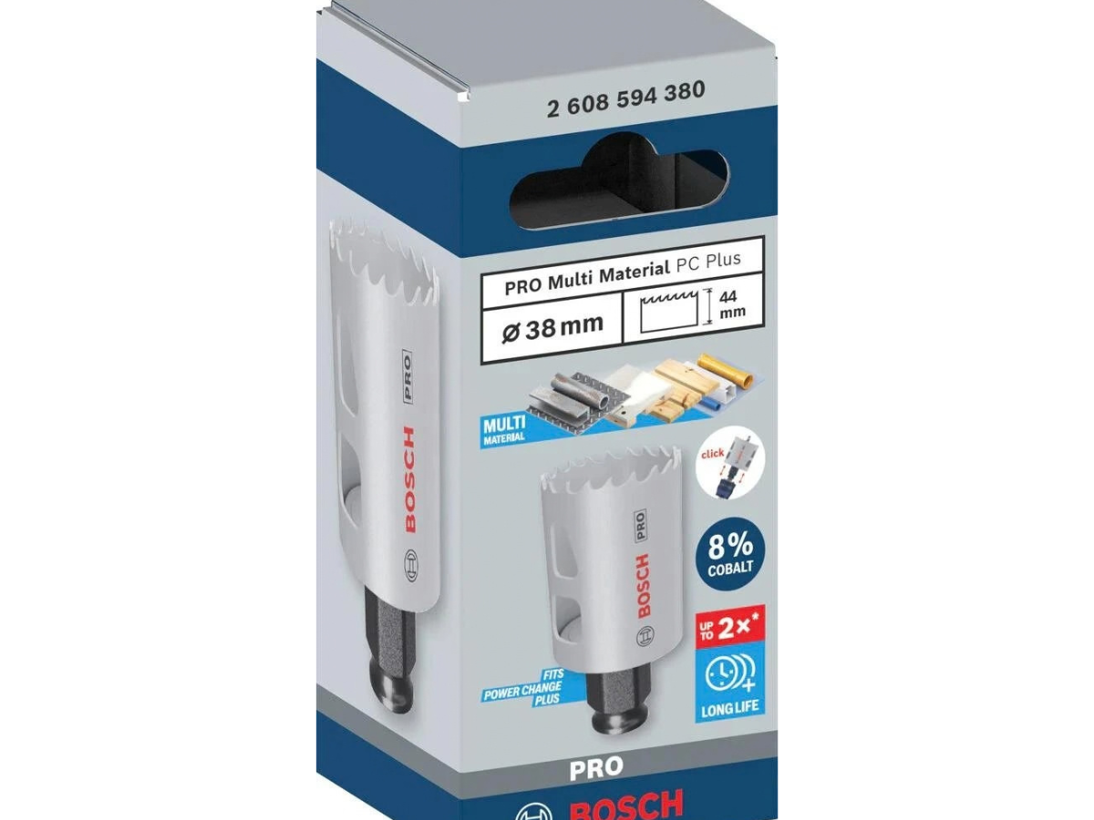 Bosch 2608594380 PRO Multi Material Power Change Plus Hole Saw 38 x 44mm