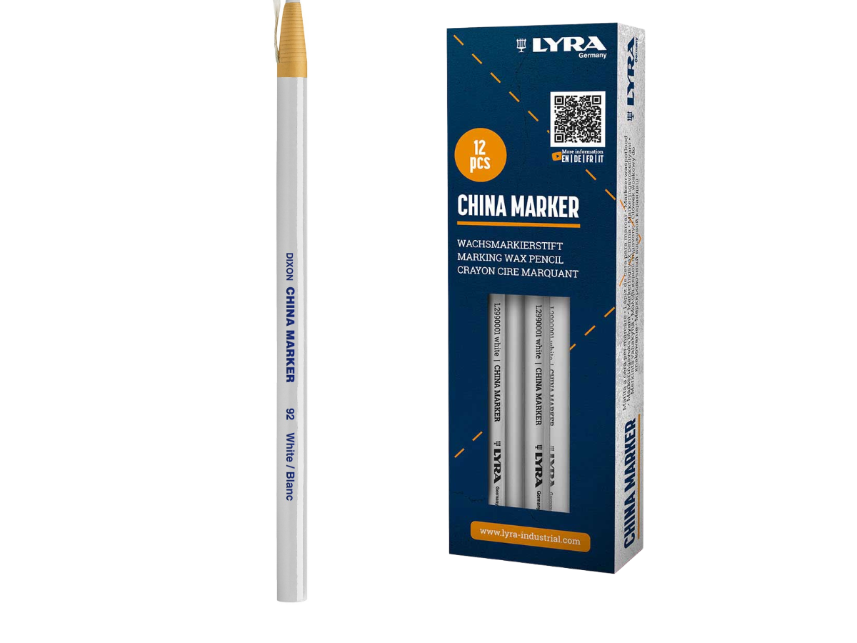 Lyra L163301 Dixon China Marker White 170mm (Box of 12)