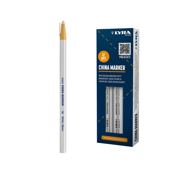 Lyra L163301 Dixon China Marker White 170mm (Box of 12)